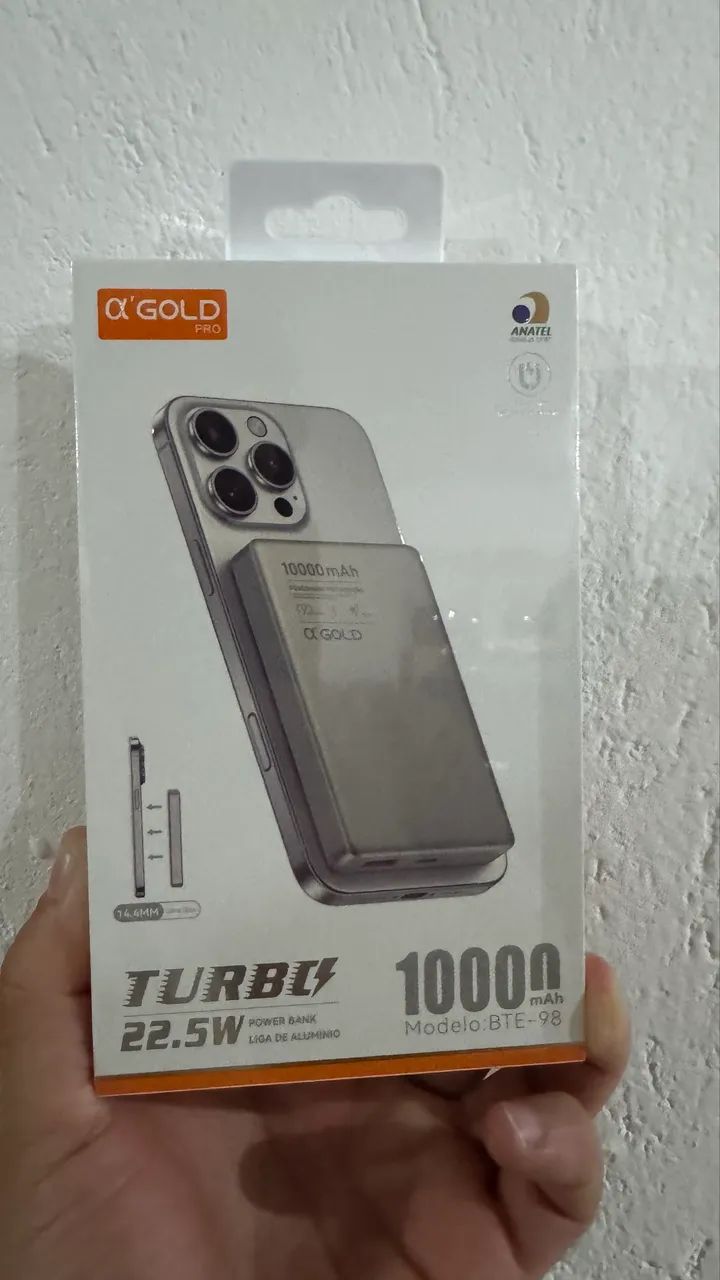 CARREGADOR PORTATIL BTE-98 GOlD   - Foto 3