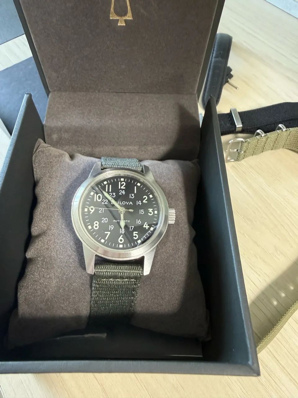 Bulova Relógio masculino Military Heritage Hack Veteran's - Foto 5