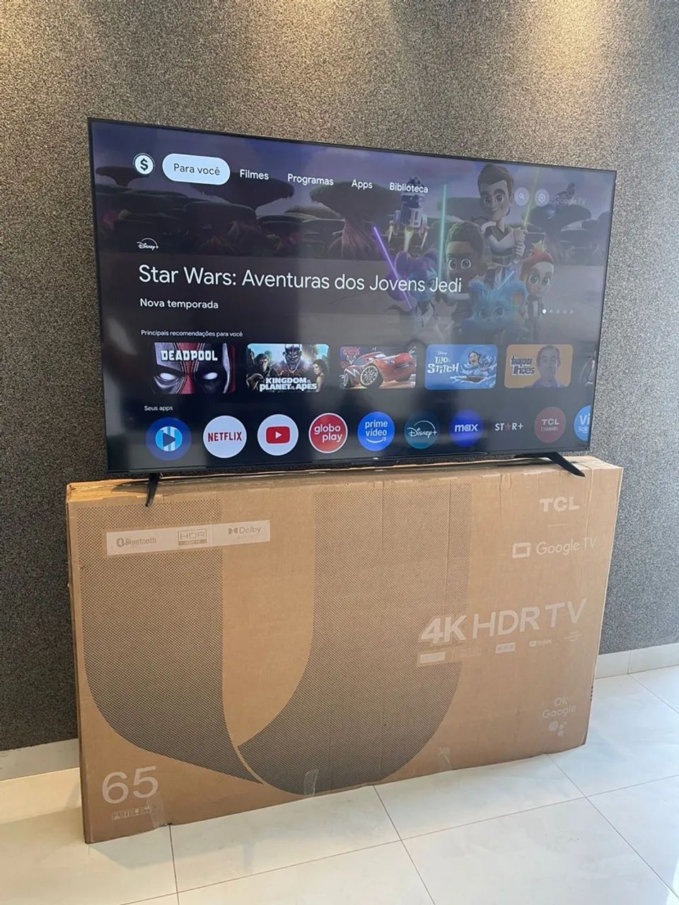 TV SMART 65 4K UHD Google TV ( Pego TV menor ) - Foto 2