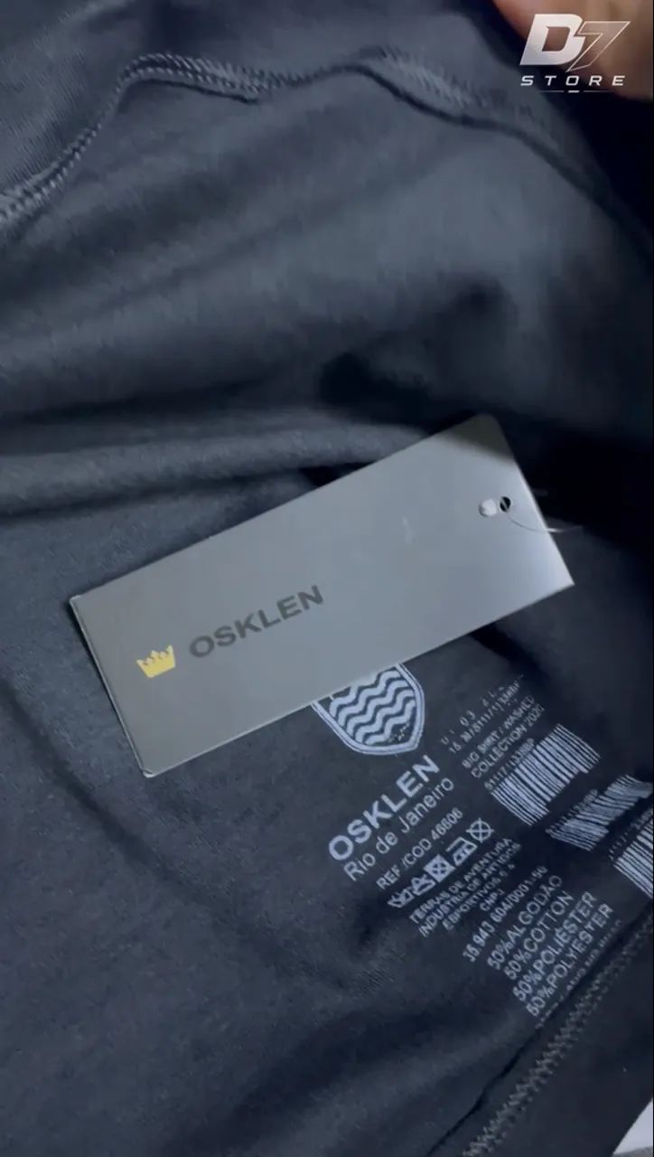 CAMISA OSKLEN BRANCA/PRETA BÁSICA  - Foto 5