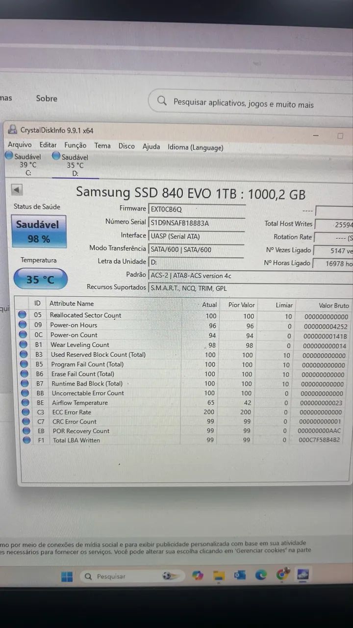 Ssd Samsung 1 TB solid state drive Sata memória  - Foto 4