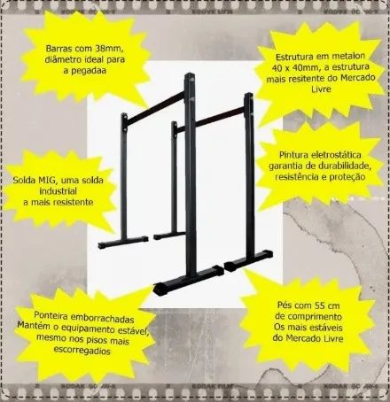 Remada Invertida 100 Cm Calistenia e Flexão Australiana - Foto 2