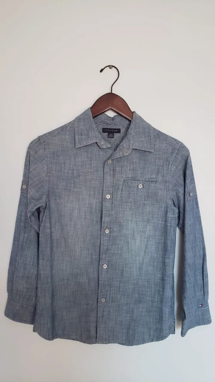 camisa jeans tommy hilfiger feminina original e semi nova - Foto 2