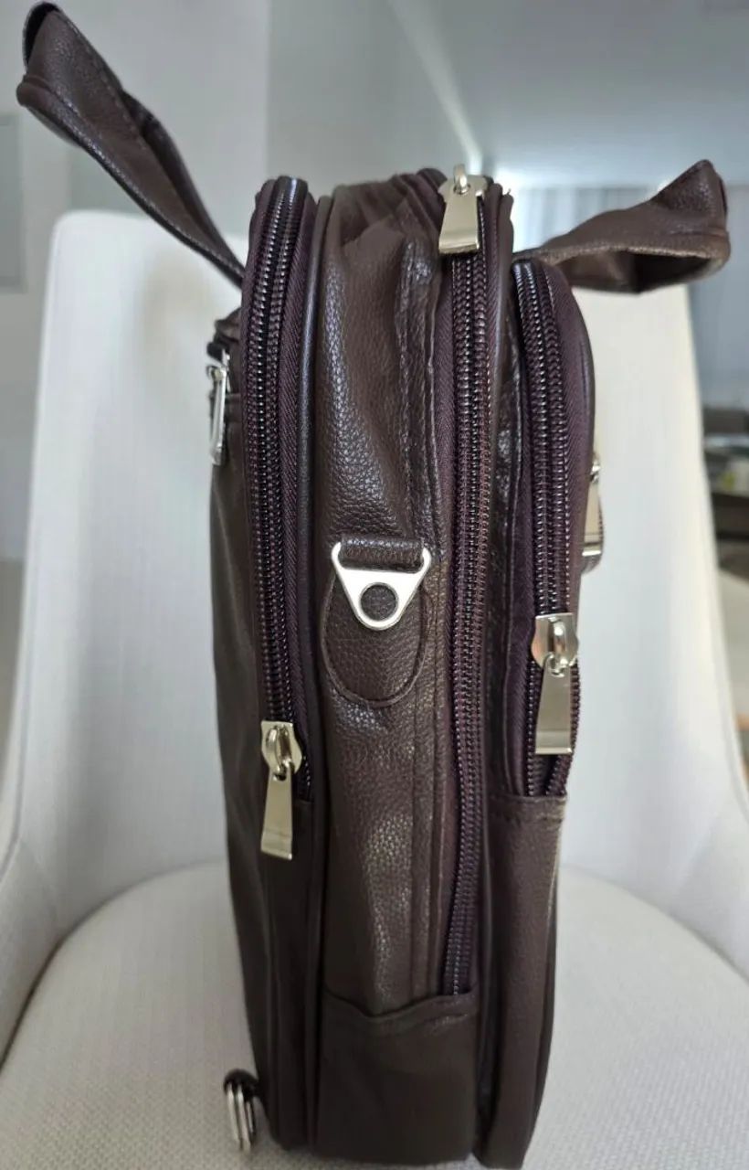 Mochila marrom Montblanc nova - Foto 3