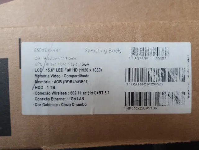 notebook samsung book  SSD 1TB Np550xda I3-1115 - Foto 5