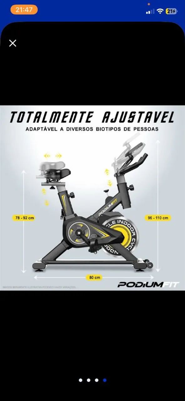 Bicicleta Ergométrica Spinning PodiumFit90 