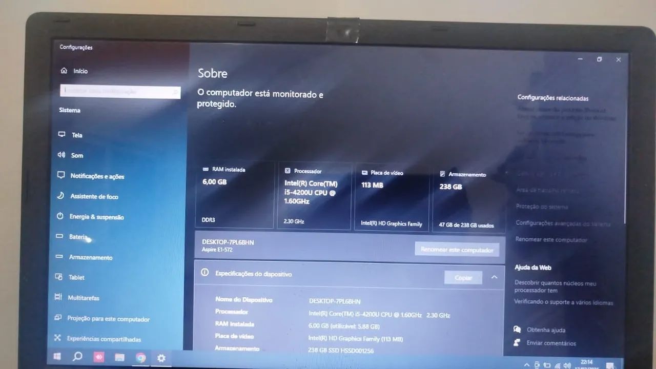 Notebook Acer i5 (aceito trocas) - Foto 2