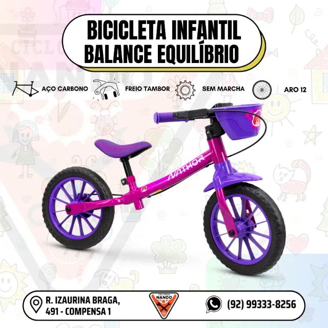 BICICLETA INFANTIL ARO 12 NATHOR EQUILÍBRIO  - Foto 2