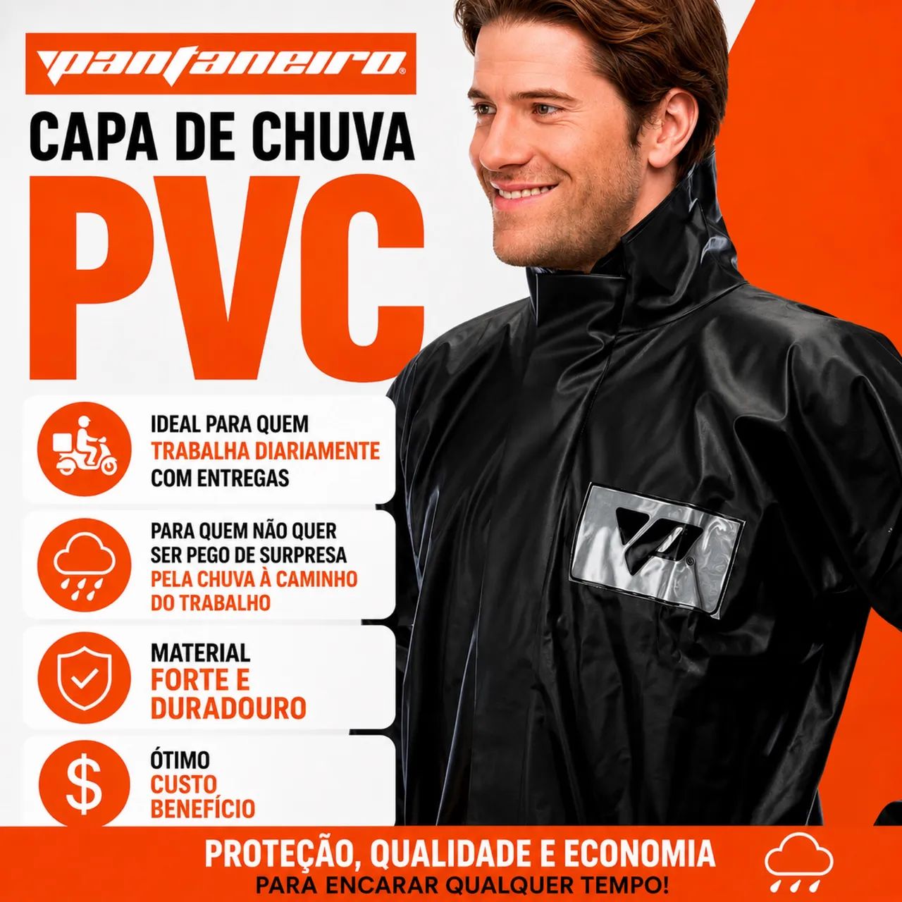 CAPA DE CHUVA PANTANEIRO EM PVC - Foto 2