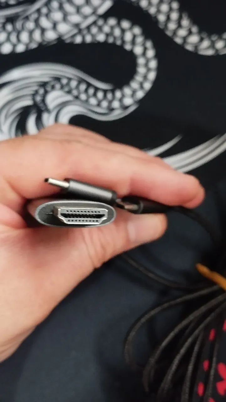 Cabo com USB tipo c e HDMI para fazer live  - Foto 2