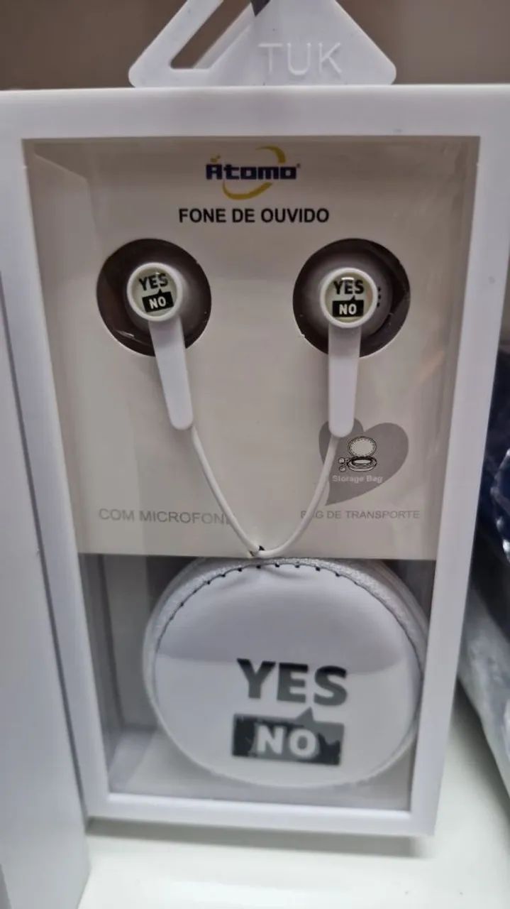 Fone de ouvido com case
