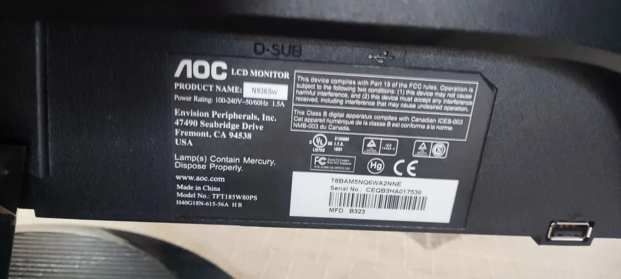 Monitor AOC 18,5 + brinde - Foto 2