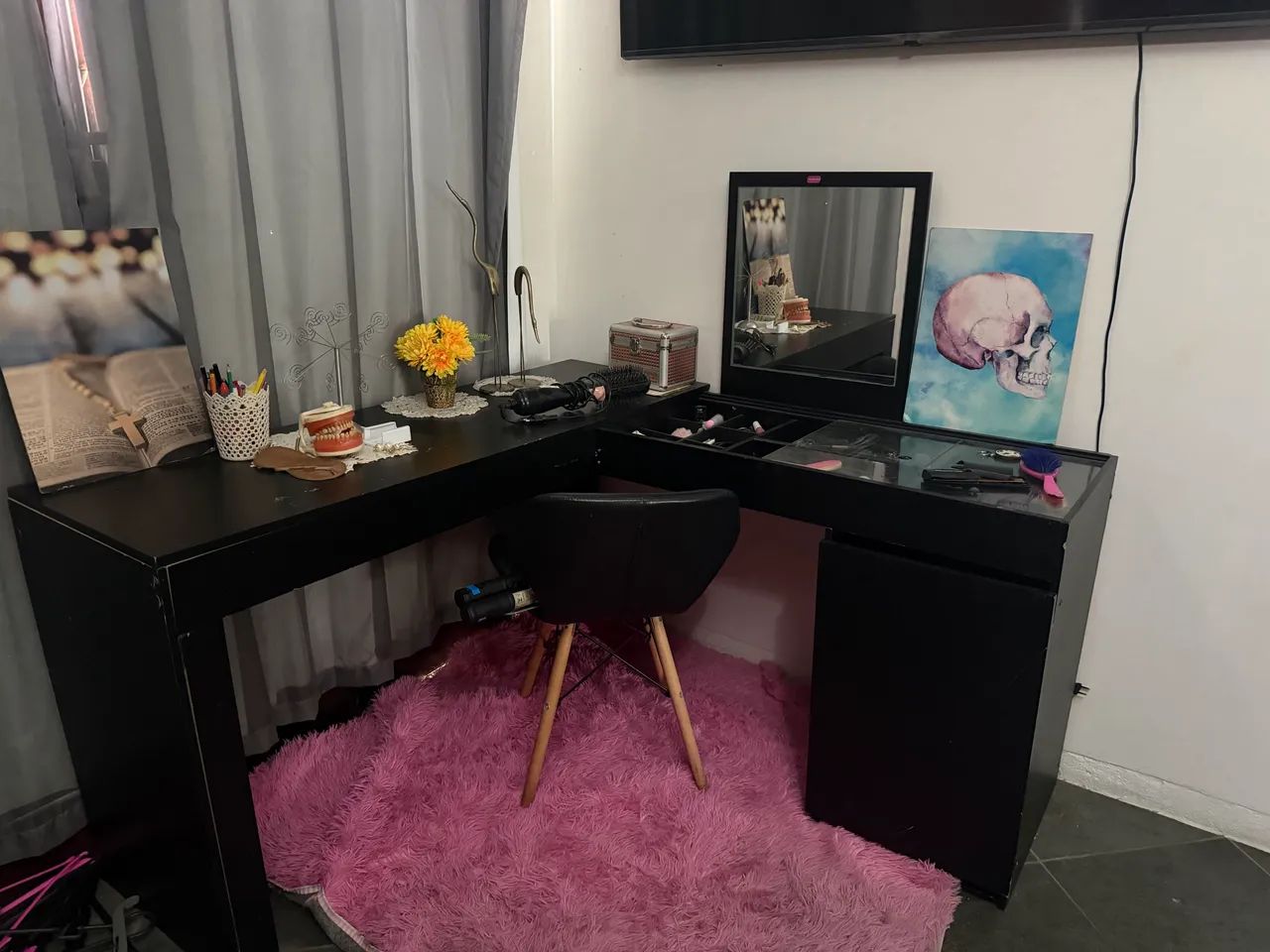 Kit escrivaninha canto + Cadeira charles Eames Slim  - Foto 2