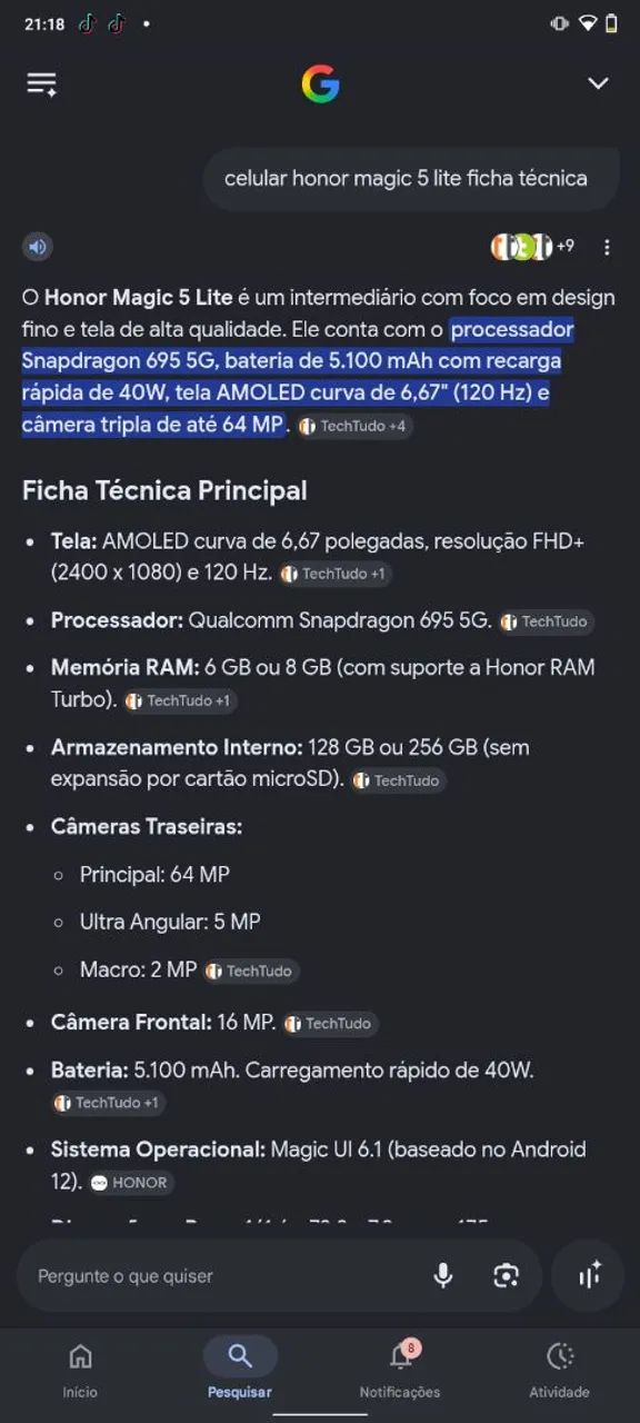 Celular honor Magic 5 lite  - Foto 3