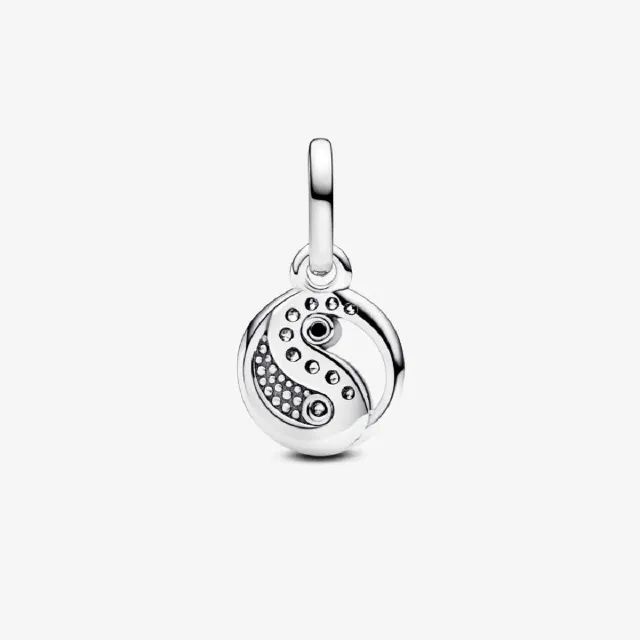 Pandora Original Mini Charm Prata Pendente Yin e Yang Brilhante - Foto 4