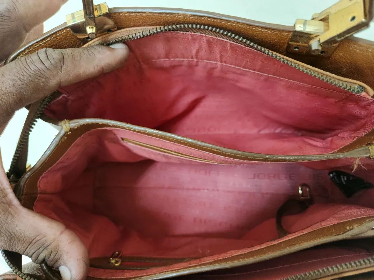 Bolsa couro Jorge bischoff  - Foto 5