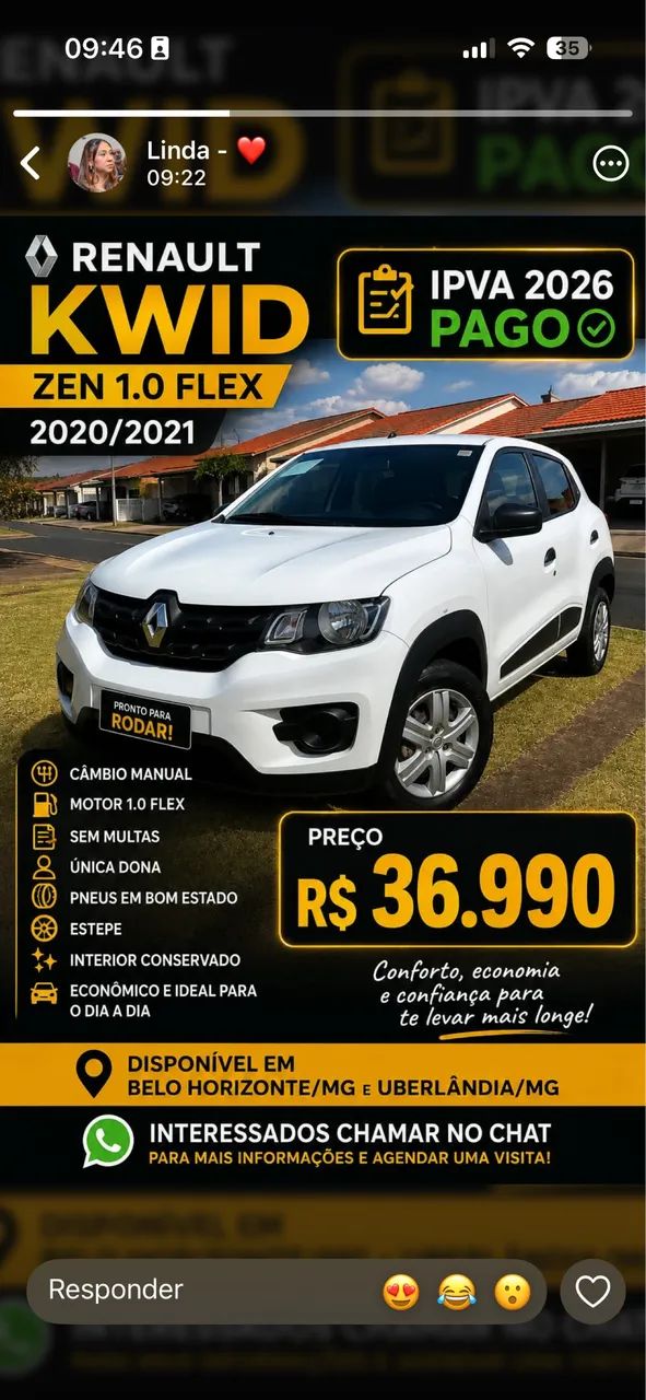 Renault Kwid KWID Zen 1.0 Flex 12V 5p Mec. 2021