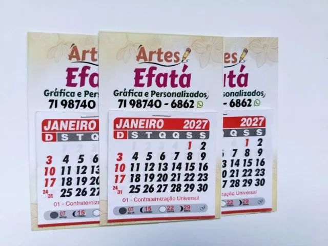 Calendário 2027  - Foto 4
