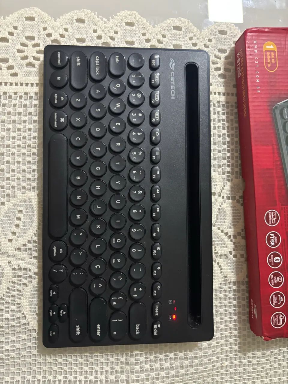 Teclado C3 Tech s/ fio Bluetooth Original - Foto 3