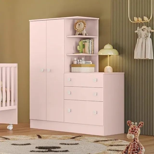 GUARDA ROUPA COM COMODA INFANTIL - Foto 2
