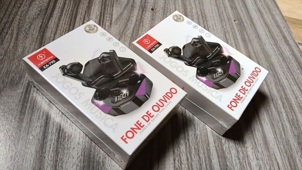 Fone de Ouvido Bluetooth "Estilo Gamer" Novo Lacrado 