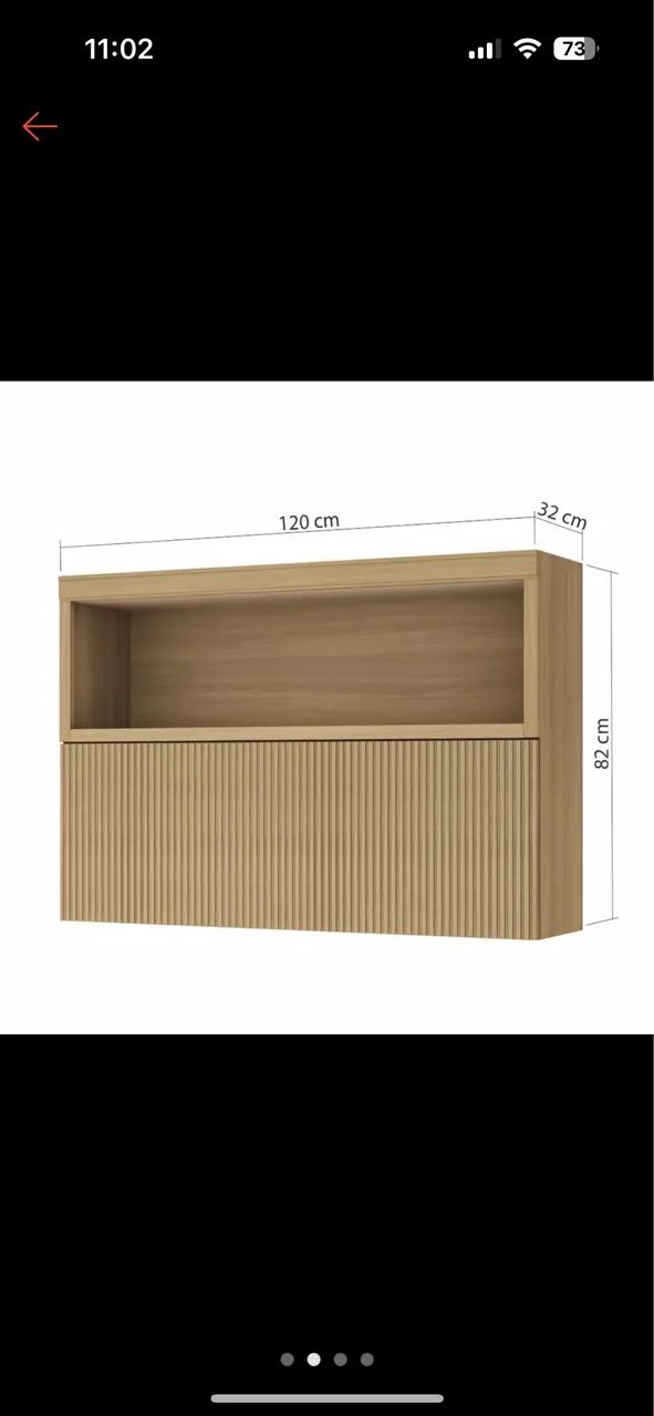 Armário Mdf ripado 