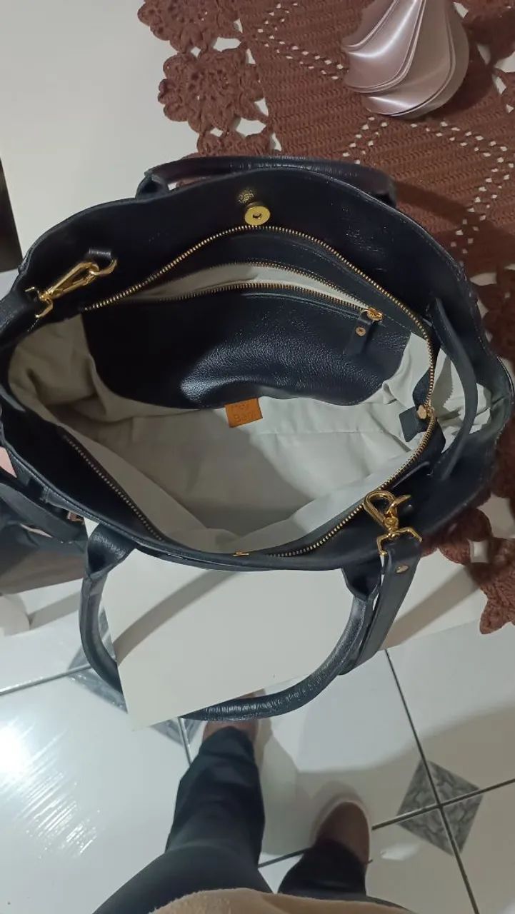 Bolsa hey bag couro nova - Foto 2