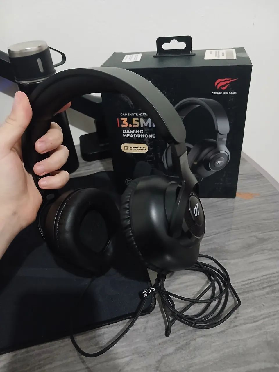 Headset Gamer Havit H2230D 50mm P3 - Impecável + Caixa - Foto 2