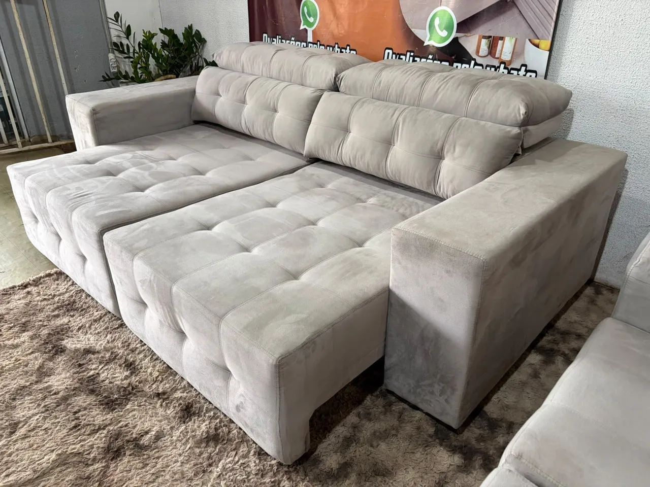 Sofa retrátil reclinável perfeito estado sem uso ! - Foto 5