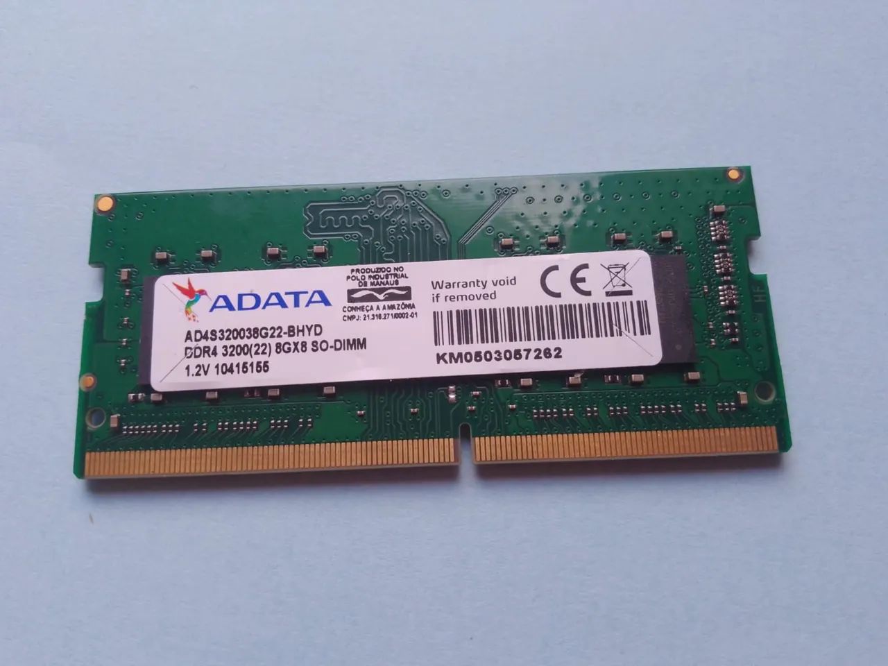 Memória RAM 8GB DDR4 3200MHz Notebook
