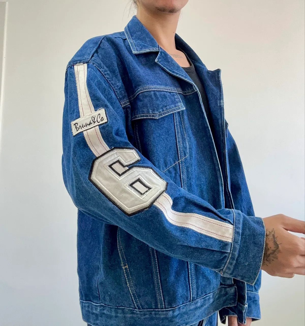 Jaqueta jeans oversized vintage  - Foto 5
