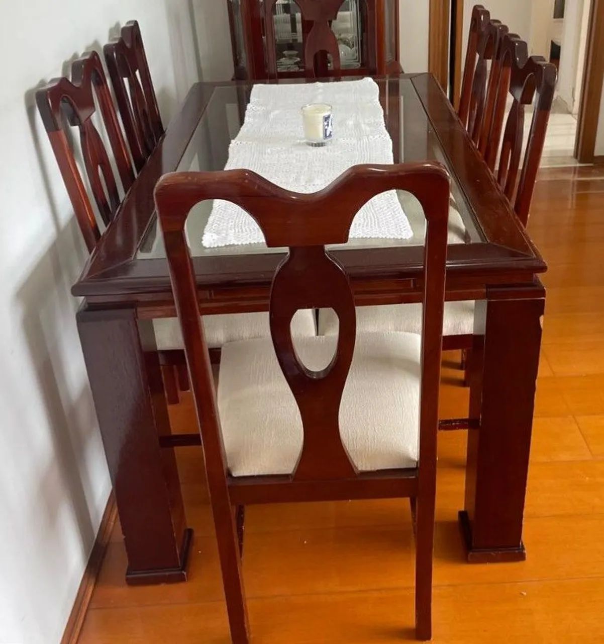 Mesa de Jantar com 6 Cadeiras em Madeira Mogno - Foto 4