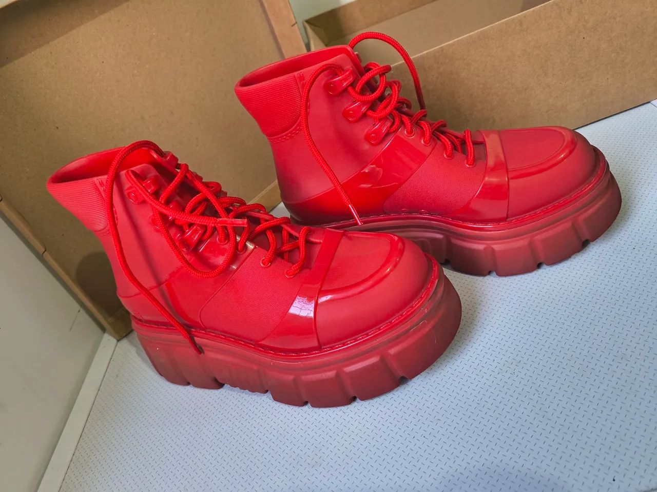 Bota Melissa Rebel Vermelha n° 35 - Foto 5