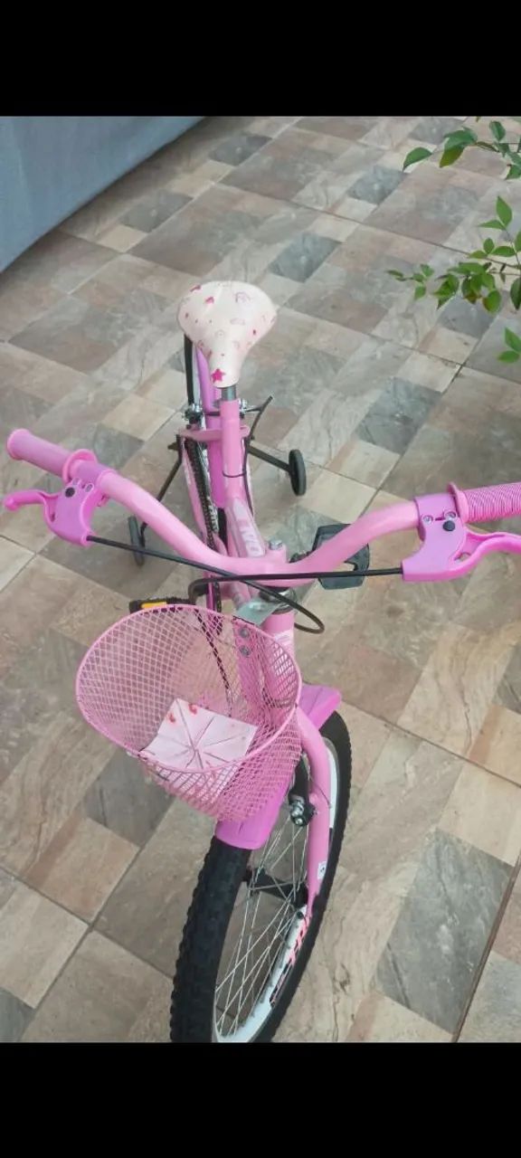 Bicicleta aro 20 infantil rosa - Foto 2