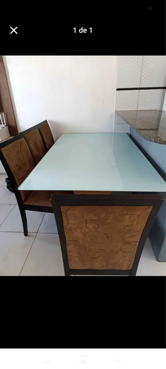Mesa 6 lugares de vidro