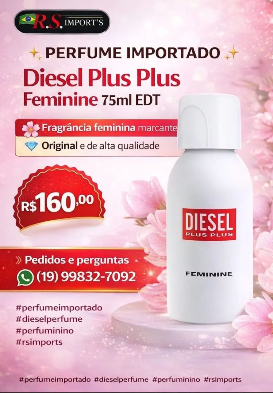 Perfume diesel plus plus feminino  - Foto 3