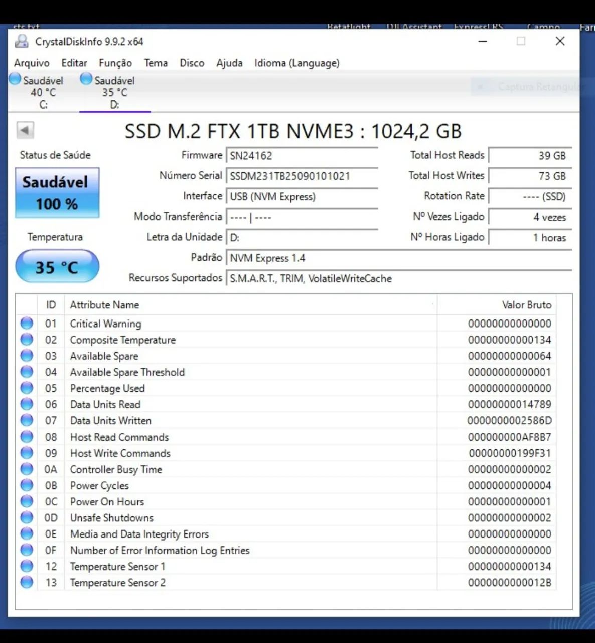 SSD Nvme M.2  1tb - Foto 2