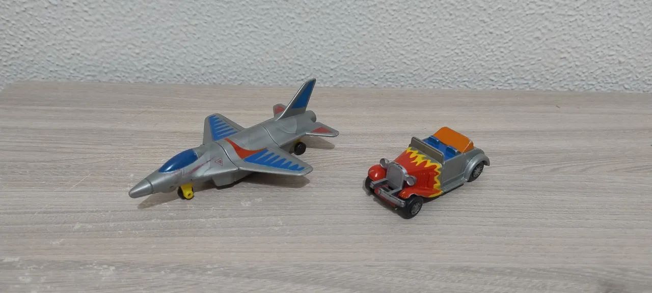 Avião e Carro - Connectables - Anos 90 - Glasslite