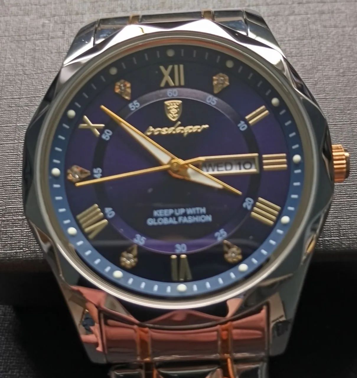 Relógio Masculino Elegante Aço Inox com Data Novo  - Foto 3