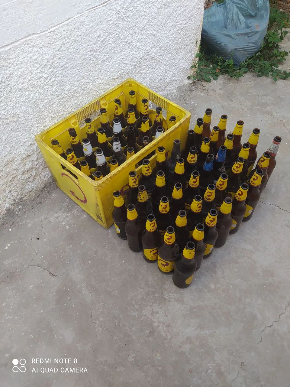 Garrafas mais grades de cerveja