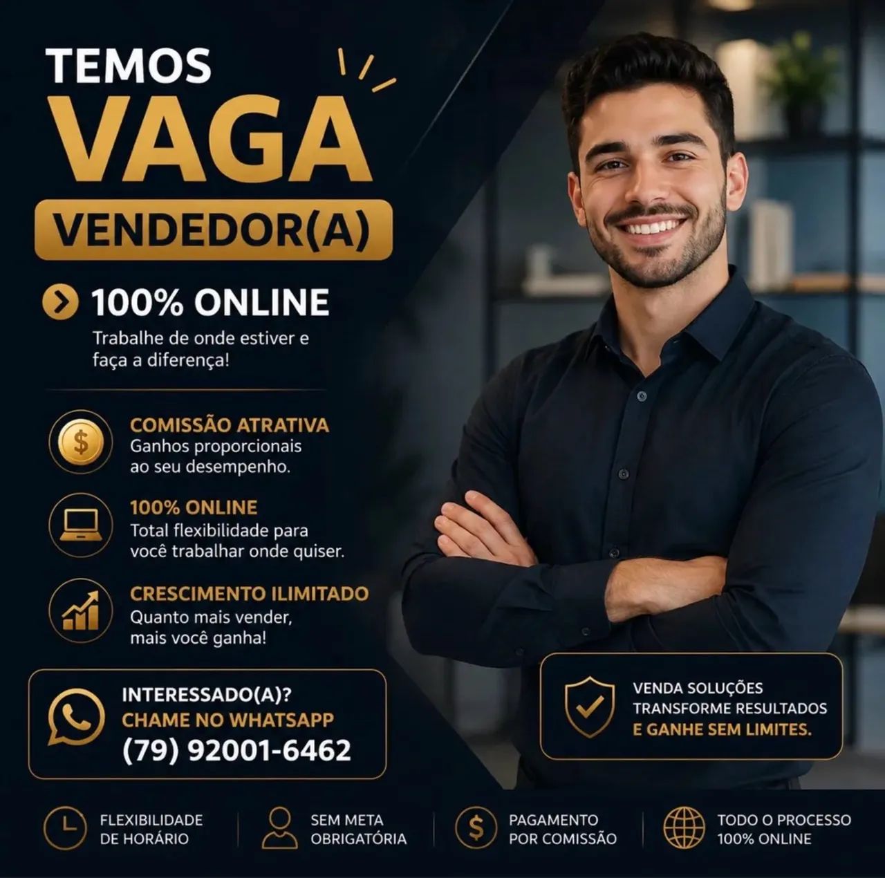 VENDEDOR HOME OFFICE - 100% Comissão