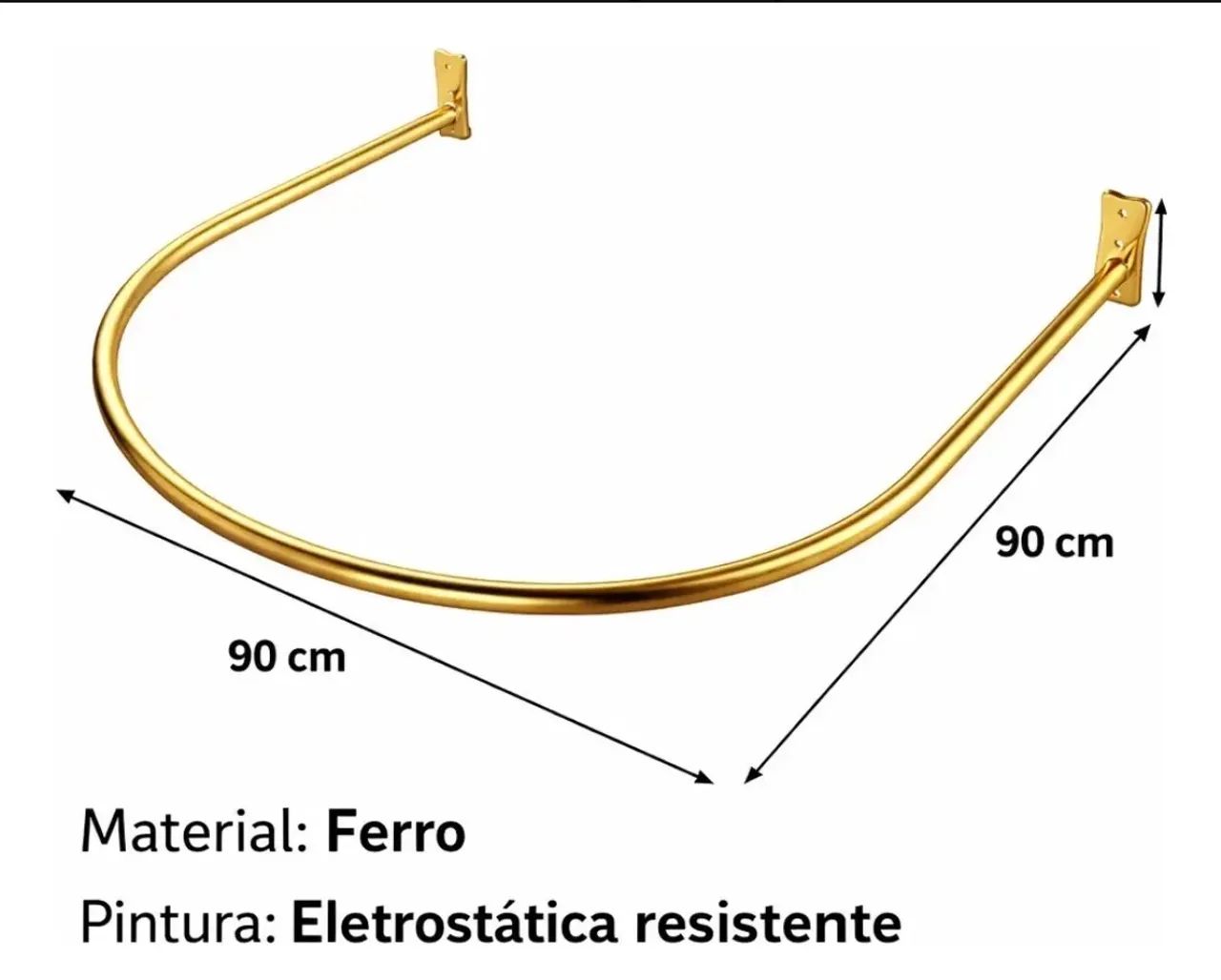 Provador de parede dourado  - Foto 2