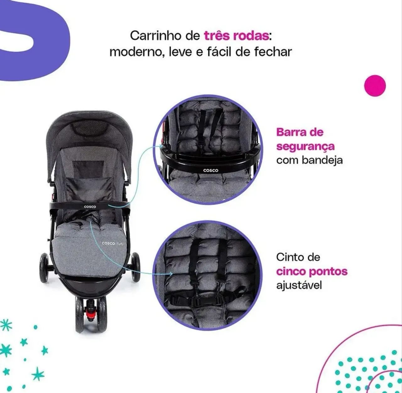 Carrinho + Bebê conforto - Foto 3