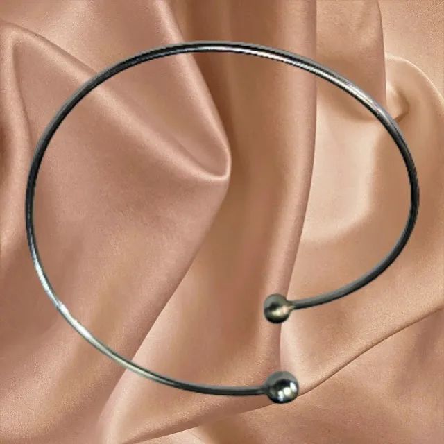 Bracelete de Prata Polida Com Uma Bolinha em Cada Terminal (Extremidade) - Foto 5
