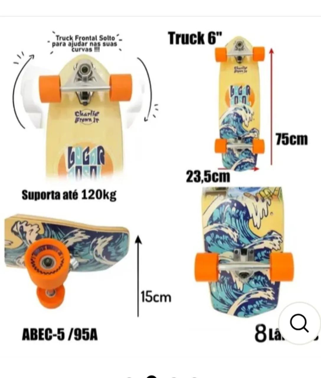 PROMOÇÃO! OPORTUNIDADE UNICA!SKATE SIMULADOR, SURF SKATE - Foto 4