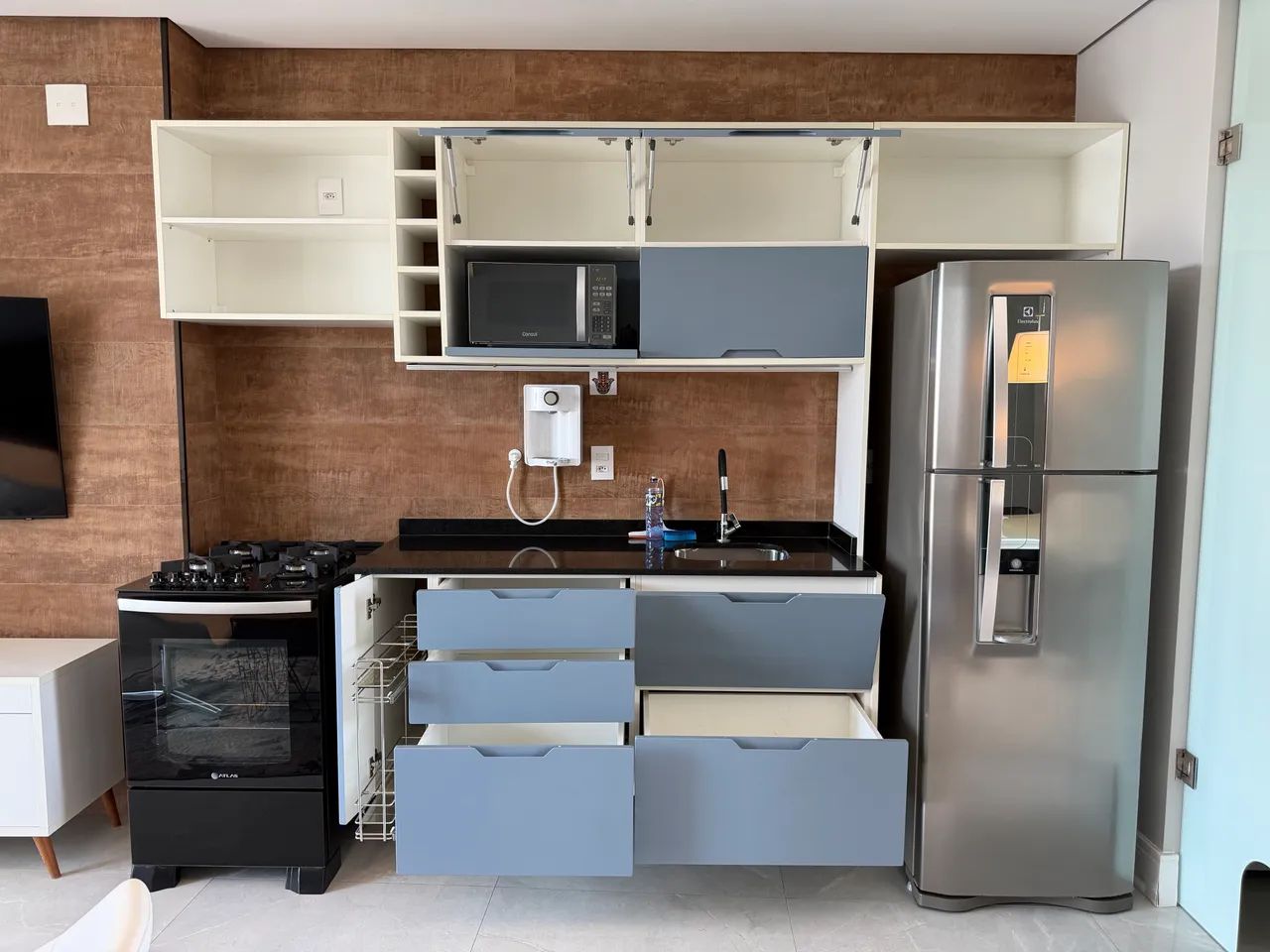 COZINHA PLANEJADA COMPLETA + BANCADA DE GRANITO E CUBA - Foto 2