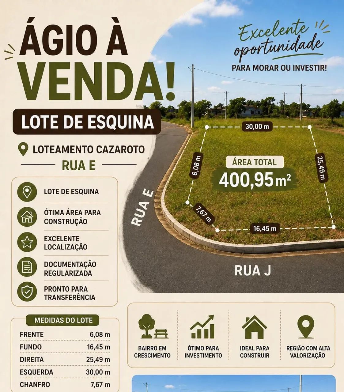 Vendo ágio de um lote no setor Cazaroto - Foto 2