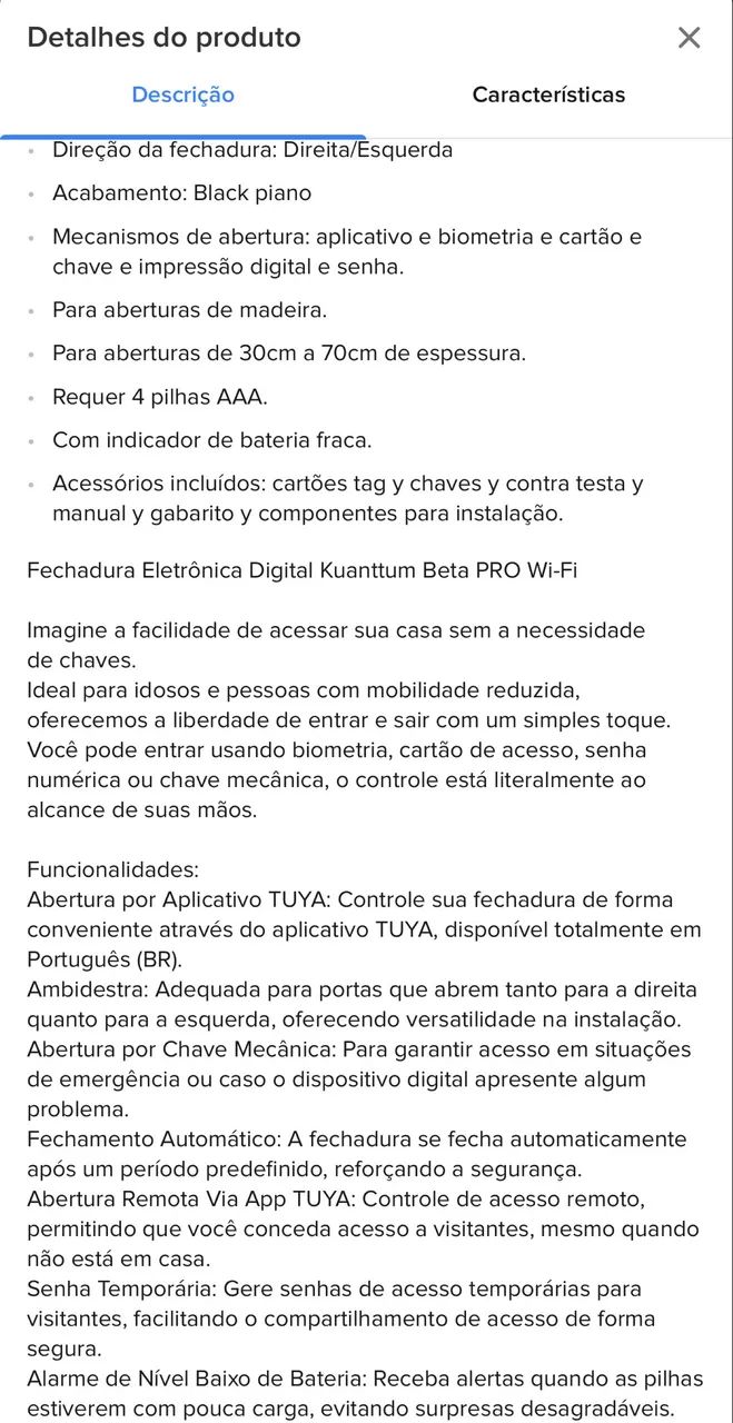 Fechadura eletronica