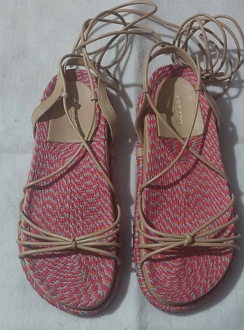 Sandálias flatform nude Arezzo 36 - Foto 4