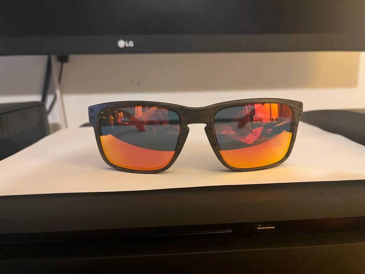 Óculos Oakley Holbrook XL Frame Woodgrain lentes  Prizm Ruby - Foto 3